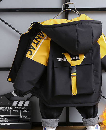 Casual παιδικό μπουφάν με κουκούλα για αγόρια