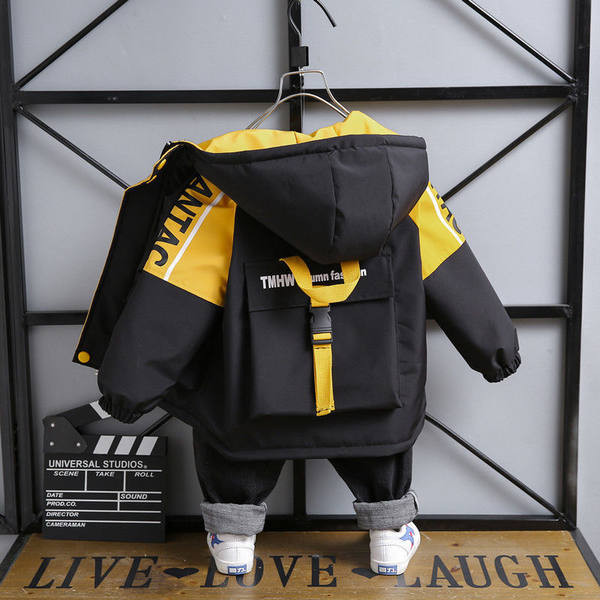 Casual παιδικό μπουφάν με κουκούλα για αγόρια