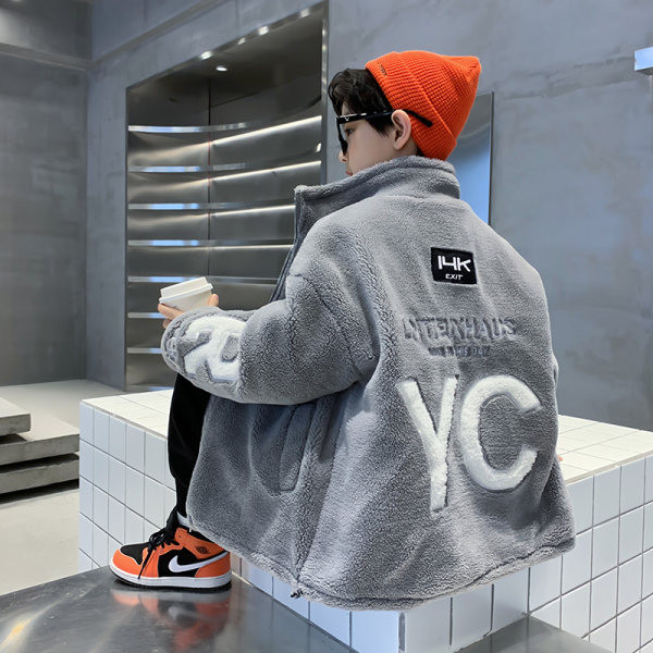 Geaca de puf pentru copii model nou cu guler inalt pentru baieti