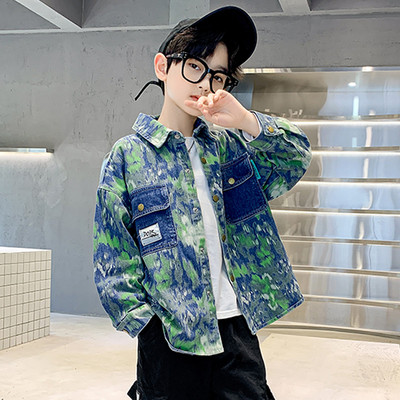 Dječja traper jakna s džepovima za dječake