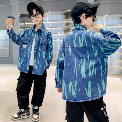 Dječja traper jakna s džepovima za dječake