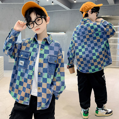 Dječja traper jakna s džepovima za dječake