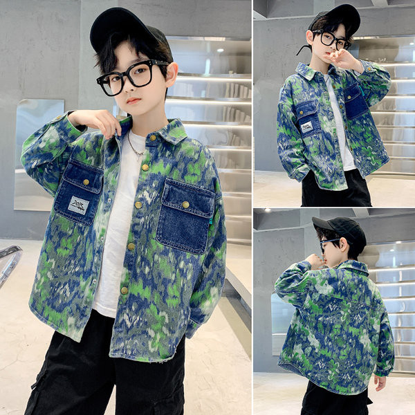 Dječja traper jakna s džepovima za dječake