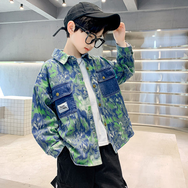 Dječja traper jakna s džepovima za dječake