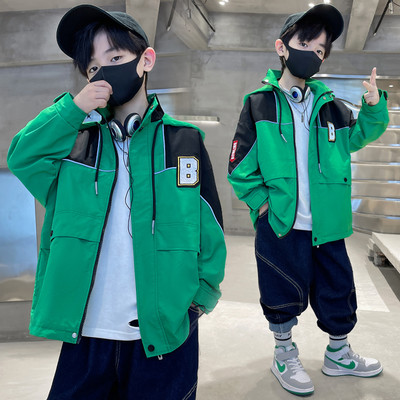 Vaikiška rudeninė striukė berniukams - dviejų spalvų