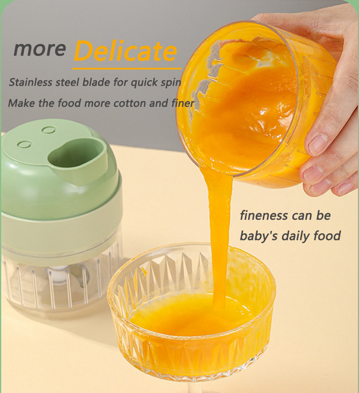 25 ml mini elektrinis c tipo česnako smulkintuvas, įkraunamas imbiero trintuvas Tvirtas ir patvarus čili daržovių smulkintuvas virtuvės įrankis