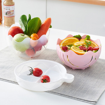 Creative Multifunction Salad Bowl Fruit Vegetable Cutting Bowl Kitchen Gadget Fruit Chopper Slicers Cutter Salad Maker