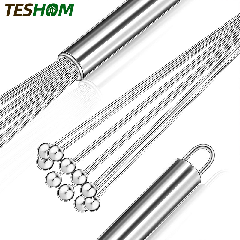 12 hüvelykes rozsdamentes acél golyós habverő drót tojáshabverő konyhai habverő főzéshez turmixverő tojáskeverő sütő sütőeszköz