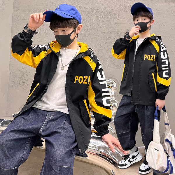 Ležerna dječja jakna s kapuljačom - za dječake