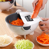 Tăiător de legume multifuncțional Mașini de tăiat Tăiător de fructe Mașină de curățat cartofi Răzătoare de morcovi Accesorii de bucătărie Coș Mașină de tăiat legume