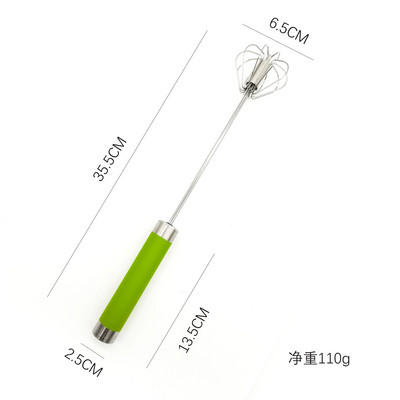 Poluautomatska mutilica za jaja Pjenjača za jaja od nehrđajućeg čelika 304 Ručni ručni mikser Samookretna mješalica za jaja Kuhinjski dodaci Alati za jaja