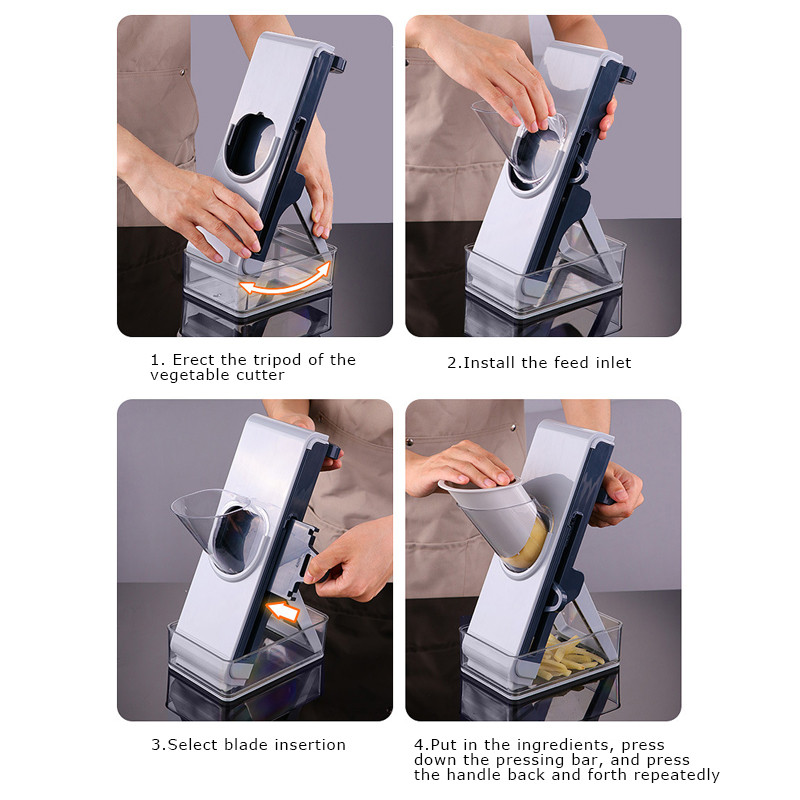 Daržovių trintuvė bulvių pjaustyklėms Smulkintuvai Daugia pjaustyklės skustukas Morkų vaisiai 3 viename Įtaisai Daržovių pjaustymas