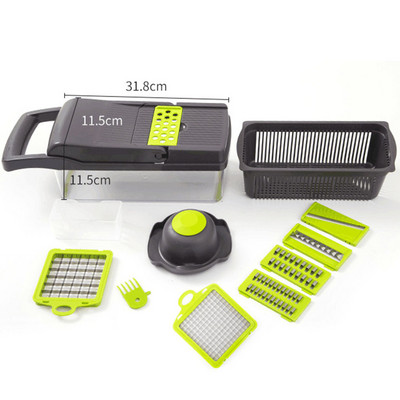 Kit de feliere legume multifuncțional Răzătoare de cartofi Salată de curățat fructe Cubulețe Tocător Fructe și legume de bucătărie Gadgets