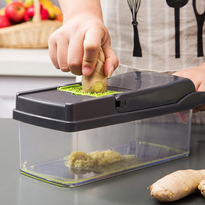 Kit de feliere legume multifuncțional Răzătoare de cartofi Salată de curățat fructe Cubulețe Tocător Fructe și legume de bucătărie Gadgets