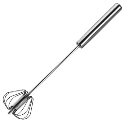 Batător de ouă semi-automat Bate de ouă din oțel inoxidabil Mixer manual pentru coacere Agitator de ouă cu rotire automată Accesorii de bucătărie Instrumente pentru ouă