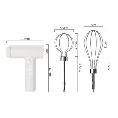 Bata electrica USB de mare putere, reîncărcabil, amestecător de smântână, de uz casnic, mini oțel inoxidabil, instrument de coacere