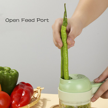 Електрическа кълцалка за чесън USB зареждане Машина за набиване на джинджифил Здрава издръжлива трошачка за зеленчуци за чили Кухненски инструмент за нарязване