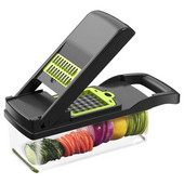 Svogūnų smulkintuvas Kelių daržovių smulkintuvas Sūrio tarka Patvarus vaisių smulkintuvas Daržovių pjaustyklės pjaustytuvas 8 peiliukai T21C