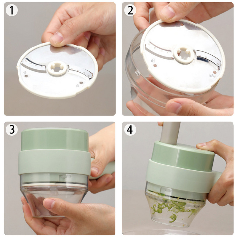 Daugiafunkcė elektrinė vaisių ir daržovių pjaustyklė Rankinė česnako pjaustyklė Morkų bulvių pjaustyklė Virtuvės prietaisai