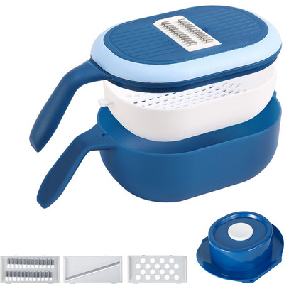 Daugiafunkcinis daržovių pjaustyklės smulkintuvas su krepšinio bulvių smulkintuvu morkų trintuvu Virtuvės vaisių ir daržovių įrankiai