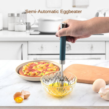 Αυγοδάρτης ημιαυτόματο χτύπημα από ανοξείδωτο ατσάλι Egg shaker Εγχειρίδιο Τύπος πρέσας Butter Whipping Αξεσουάρ ψησίματος κουζίνας