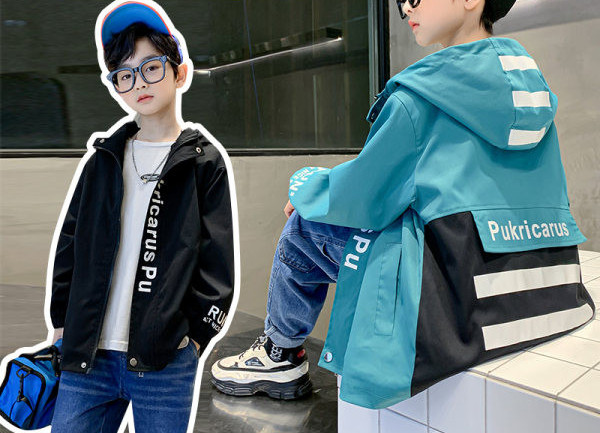 Detská bunda s kapucňou pre chlapcov