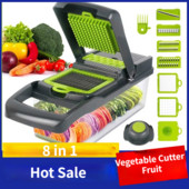 Tăiător de legume 8 în 1 Tăiător de fructe Răzătoare Tocători Gadgets Coș de scurgere Tăiător Gadget de bucătărie Accesorii Adornos De Cocina