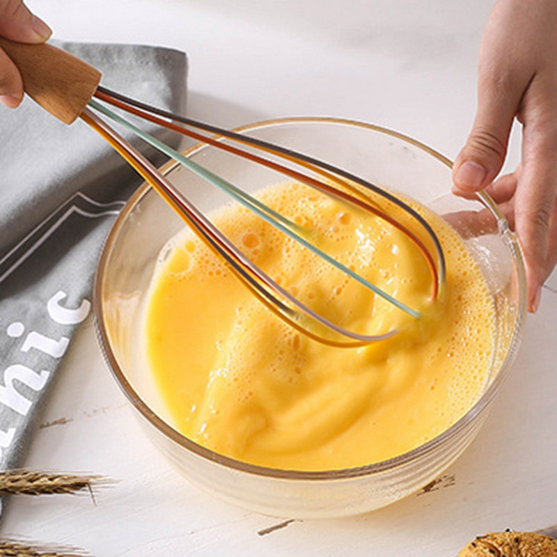 8/10/12 inčni balon od nehrđajućeg čelika žičana metlica ručna metlica drvena ručka kuhinjska posuda za pečenje metlica za mlijeko i vrhnje za maslac