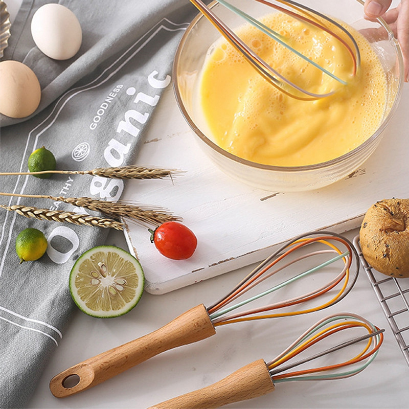 8/10/12 inčni balon od nehrđajućeg čelika žičana metlica ručna metlica drvena ručka kuhinjska posuda za pečenje metlica za mlijeko i vrhnje za maslac