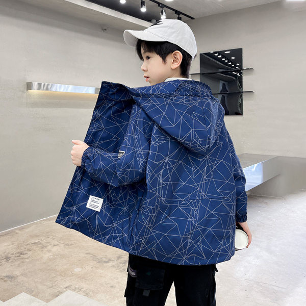 Dječja jakna za dječake sa kapuljačom i logom novi model