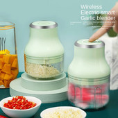 Tăiător electric multifuncțional de legume Tăiător de fructe Tocător de usturoi Concasor de usturoi Presă Mașină de tocat carne Reîncărcabil prin USB Mașină de zdrobire de cartofi