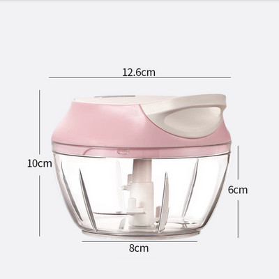 Višenamjenske ručne drobilice za češnjak Čvrsta, izdržljiva mini sjeckalica za miješanje za češnjak, đumbir, čili, kuhinjski dodatak