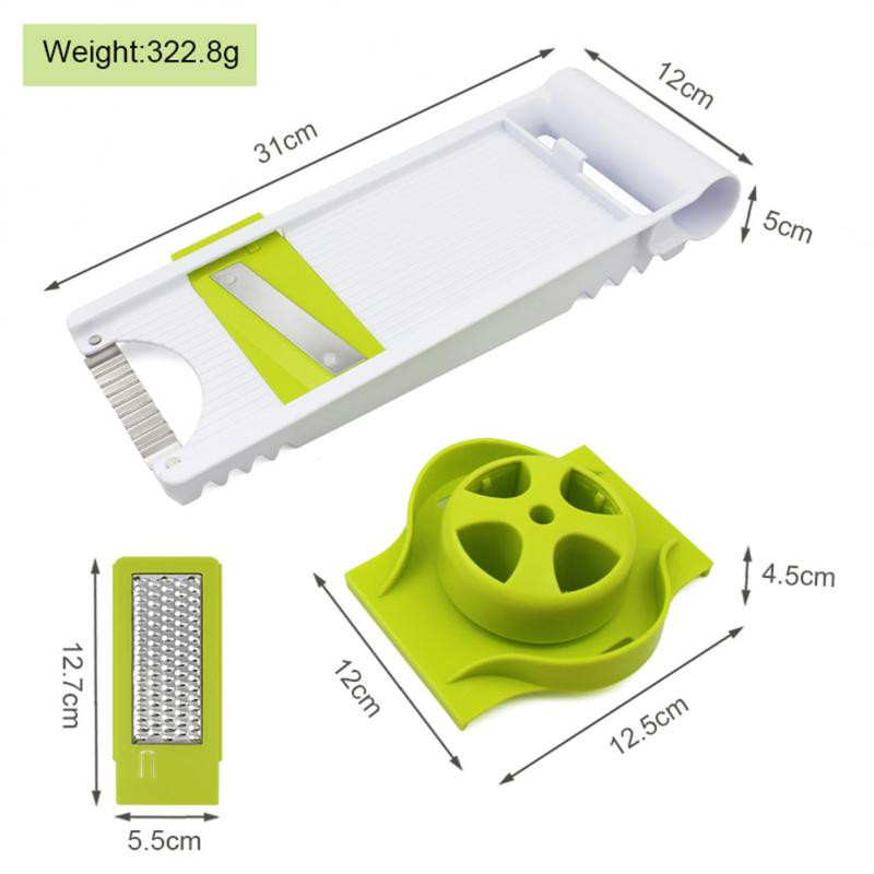 Rezač za povrće Rezač za voće Rezač za voće s 5 oštrica Ručna gulilica za krumpir i krastavac Sjeckalica Pribor Alati Kuhinjski pribor