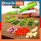 Tăiător de legume Tăiător multifuncțional Mașină de tăiat fructe Cartofi Răzătoare morcovi Accesorii de bucătărie coș feliere legume