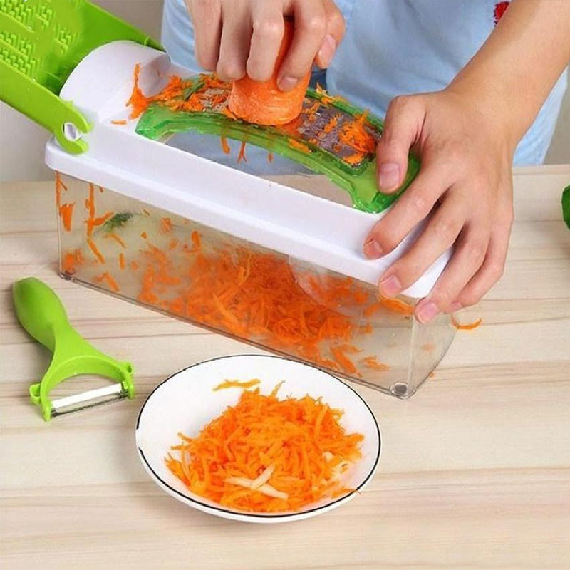 Tăiător de legume Tăiător multifuncțional Mașină de tăiat fructe Cartofi Răzătoare morcovi Accesorii de bucătărie coș feliere legume