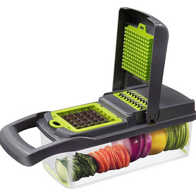 Szeletelő 7 az 1-ben Zöldségszeletelő Gyümölcsvágó Burgonyahámozó Reszelő Többfunkciós 7 Az 1-ben Gyümölcsvágó Burgonyahámozó Szeletelő