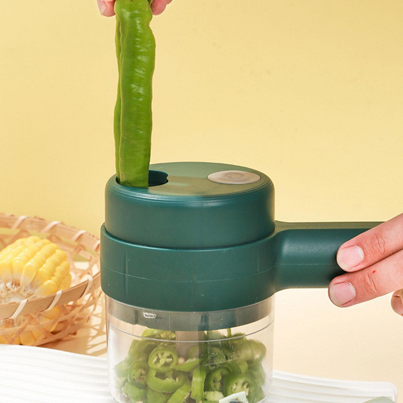 4u1 višenamjenski električni rezač povrća Rezač Gnječilica za češnjak Sjeckalica za češnjak Mješalica za prešanje Mješalica za hranu Kuhinja