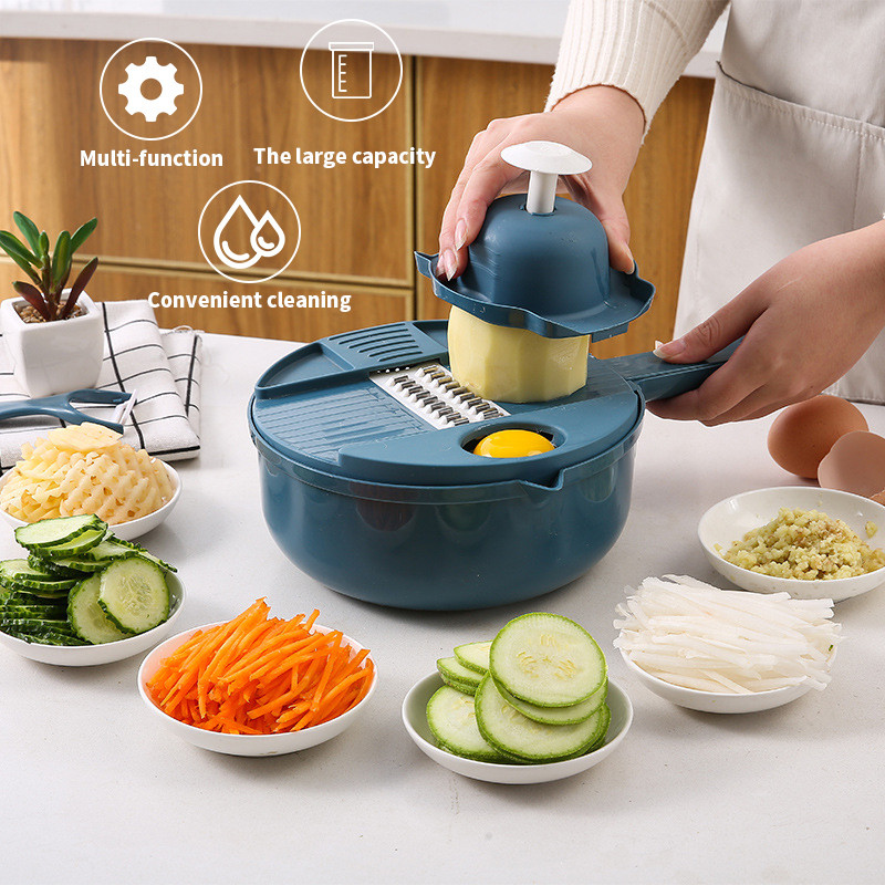 12 buc. Instrumente de tăiat legume Răzătoare pentru tăietor de legume Tocător de tăiat mai multe dispozitive de tăiat morcovi Gadget pentru fructe