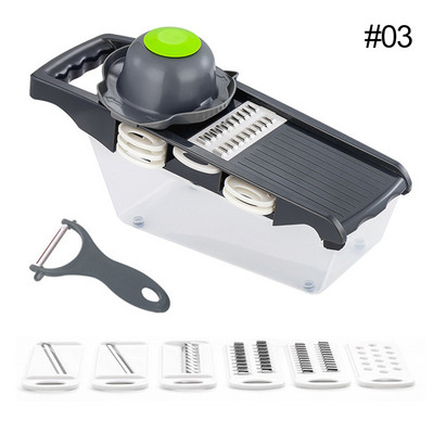 Tăiător de legume multifuncțional Mașini de tăiat Tăiător de fructe Mașină de tăiat cartofi Răzătoare de morcovi Accesorii de bucătărie Coș Mașină de tăiat legume