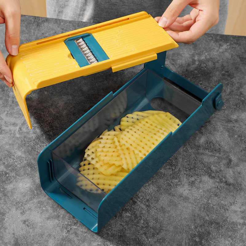 Daugiafunkcinis daržovių pjaustytuvas Mandoline Svogūnų Ridikėlių Bulvių Smulkintuvai Nerūdijančio plieno peiliukai Virtuvės priedai Vaisių įrankiai