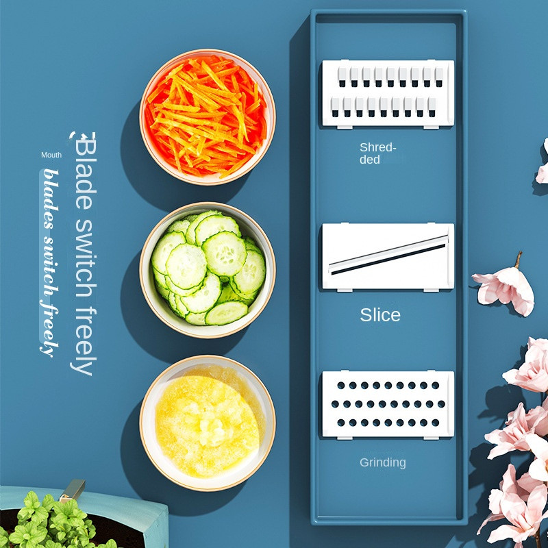 Ustensile de bucătărie multifuncționale trei într-una, coș de scurgere, feliere de uz casnic, mărunțire, măcinare usturoi