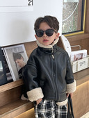 Kožna jakna od eko kože sa donje postavom