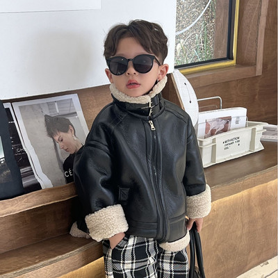 Kožna jakna od eko kože sa donje postavom