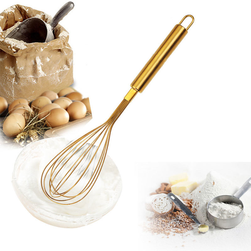 Zlatna mutilica za jaja Ručni kuhinjski alati od nehrđajućeg čelika Mješalica za jaja Alati za pečenje kolača Ručni alat za jaja Kuhinjski pribor Mješalica za jaja
