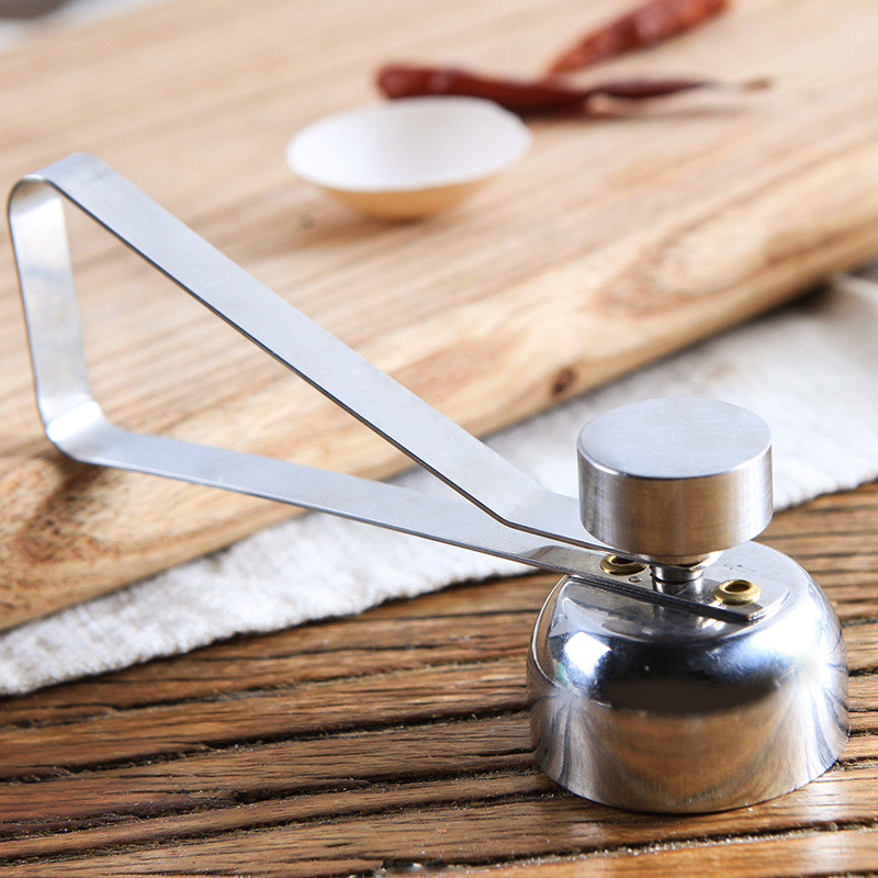 Új fém tojáshéjvágó tojásnyitó 304 rozsdamentes acél főtt nyers tojás kreatív konyhai eszköz tojáshéjnyitó