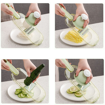 Мултифункционална въртяща се резачка за зеленчуци Кухненска резачка за зеленчуци, плодове, ренде (с кошница/без кошница)