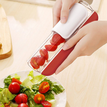 Easy Fruit Slicer Tomato Grape Cherry Slicers Cutter Εύκολα εργαλεία κοπής Gadgets κουζίνας Φρουτοσαλάτα λαχανικών