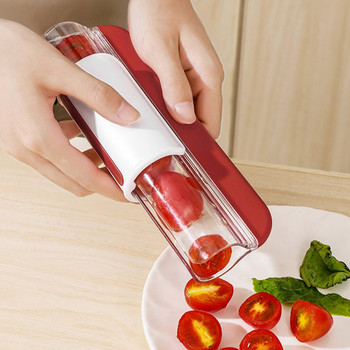 Easy Fruit Slicer Tomato Grape Cherry Slicers Cutter Εύκολα εργαλεία κοπής Gadgets κουζίνας Φρουτοσαλάτα λαχανικών