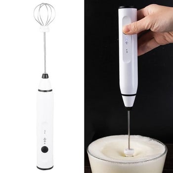 Миксер Frothermaker Whisk Ръчен блендер Електрически преносим стоманен напитка от неръждаема стомана Пътуване Акумулаторна ръчна Mini USB Мляко