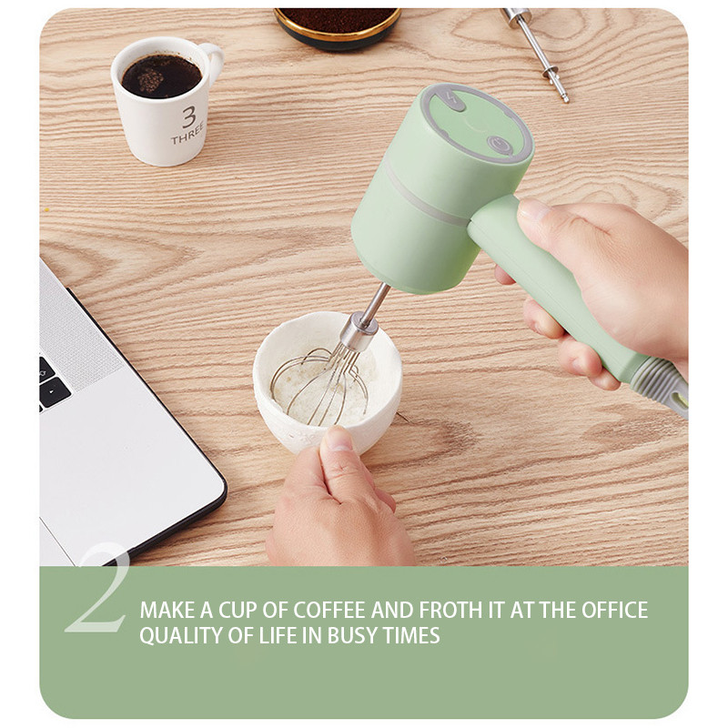 Spumator electric USB pentru spumare de lapte 3 viteze Spumant pentru cappuccino 3 teluri Batător de ouă de mână Ciocolată caldă Latte Mixer pentru băuturi Coacerea prăjiturii